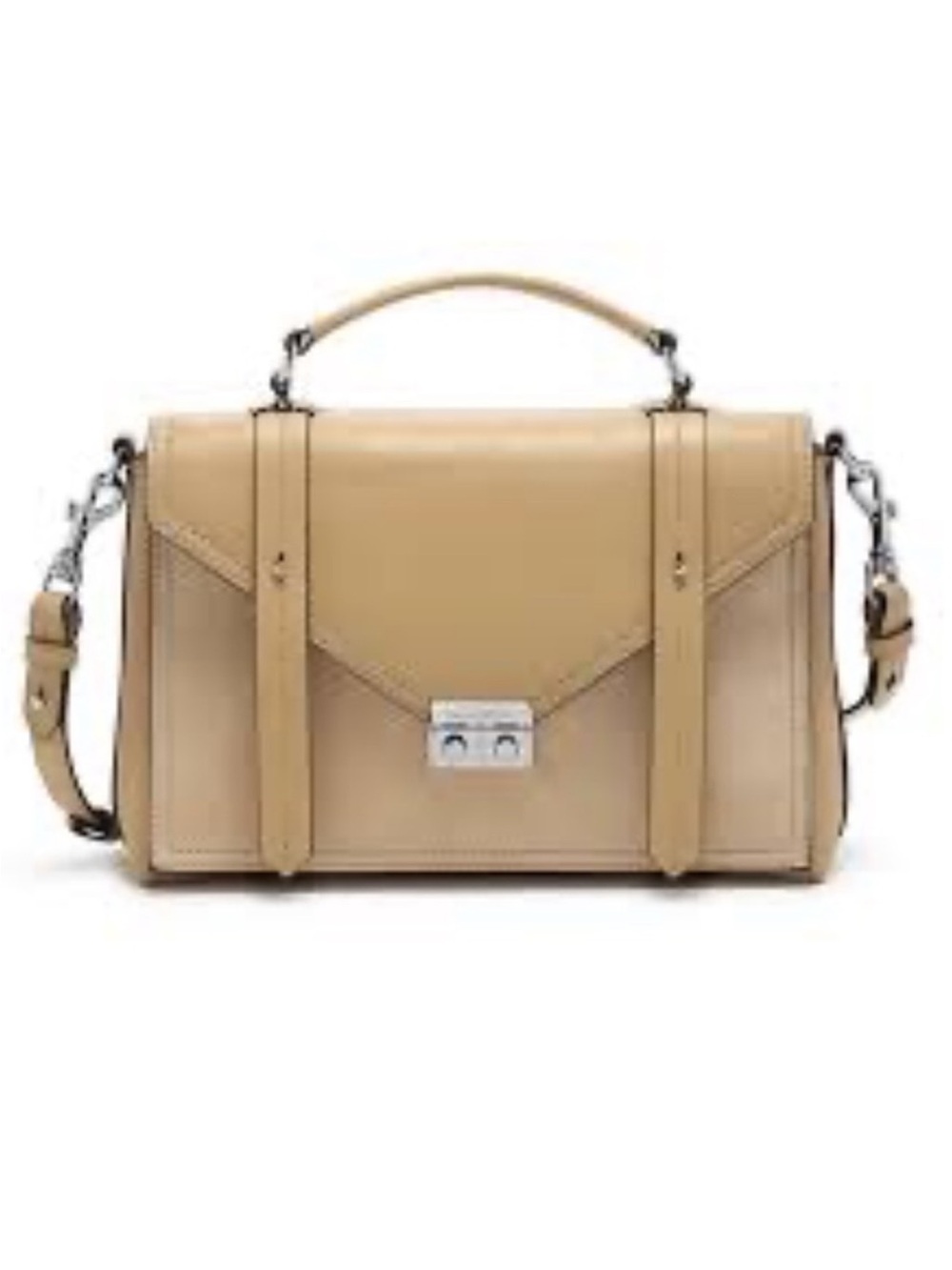 Henri Bendel Cambria Satchel Crossbody Bag in Tan